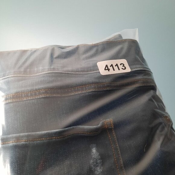 Spanx Pull On Skinny Jeans Womens XL Blue High Rise Ankle Distressed Raw Hem - Picture 14 of 14